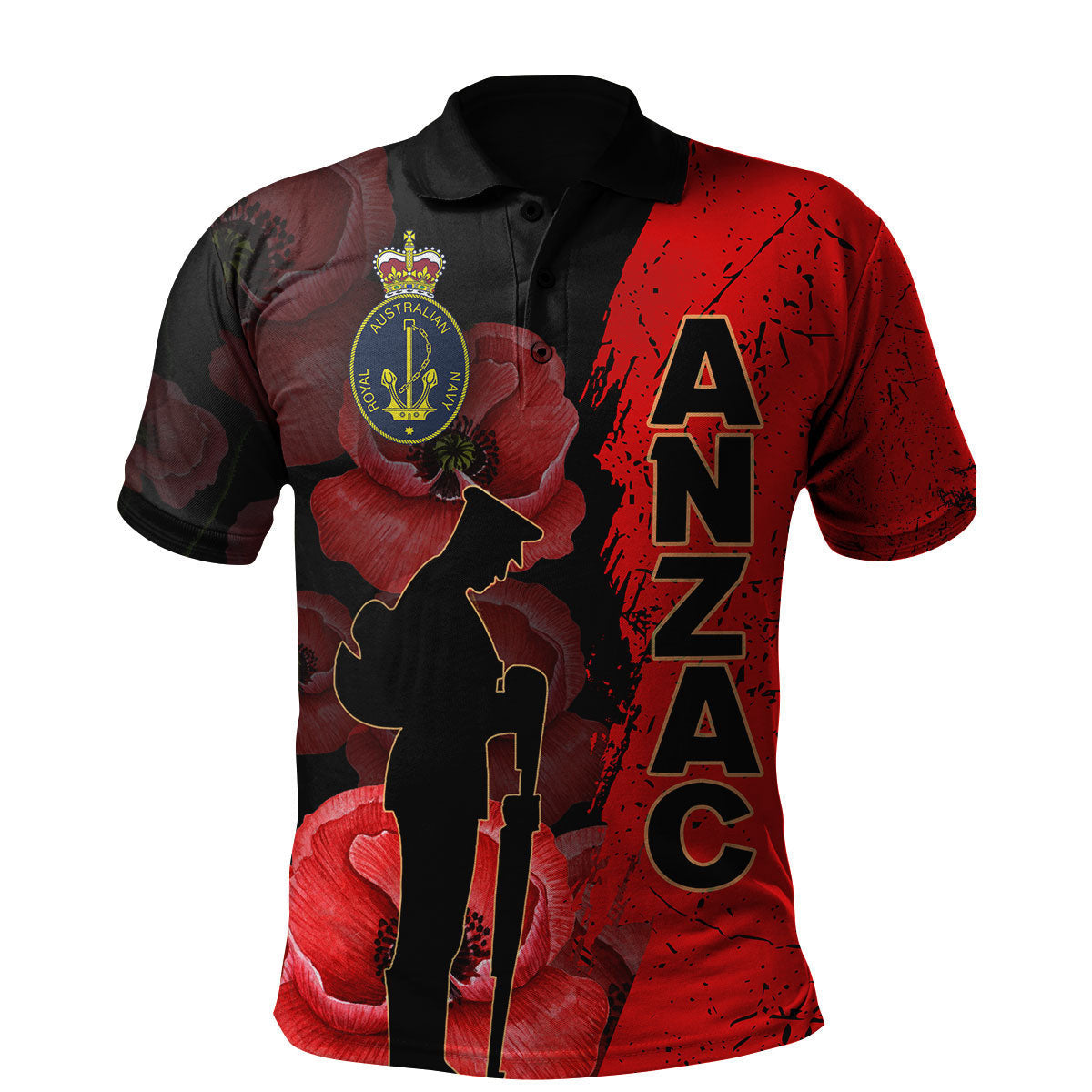 Anzac Day Clothing Royal Australian Navy Anzac Day Polo Shirt