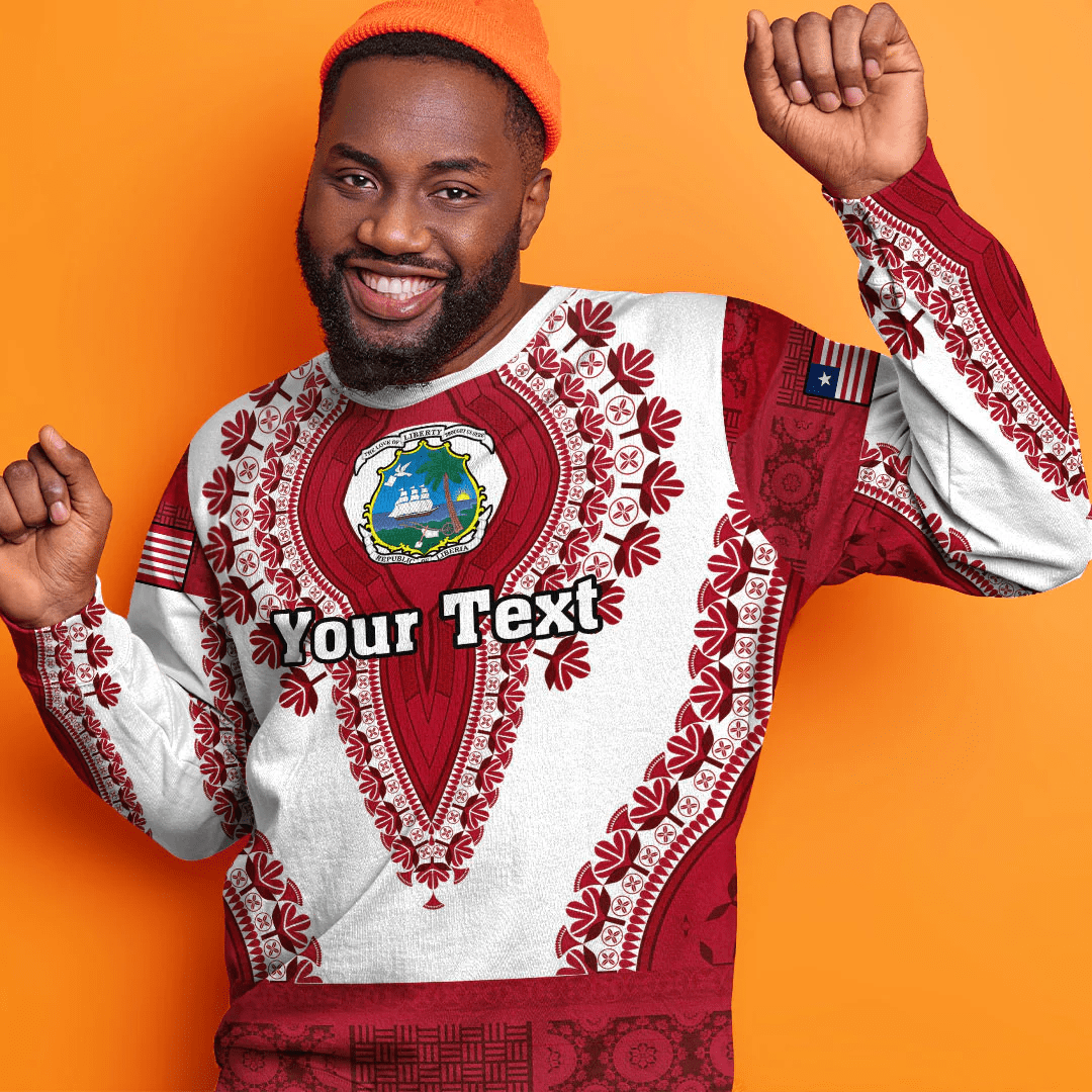 Africa Clothing Liberia White Version Sweatshirt Vintage African Dashiki