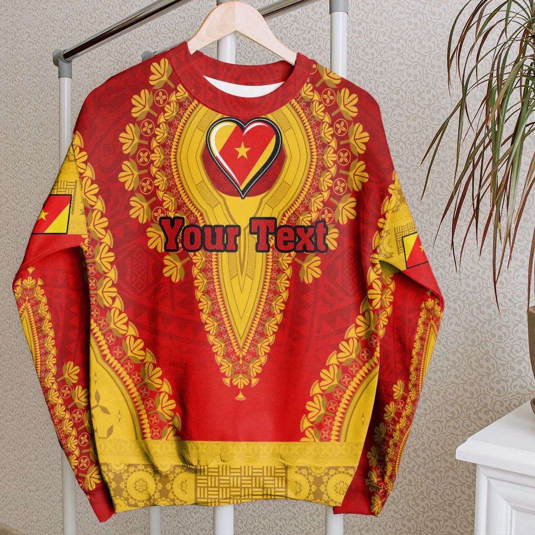 Africa Clothing Amhara Red Version Ethiopia National Regional State Sweatshirt Vintage African Dashiki
