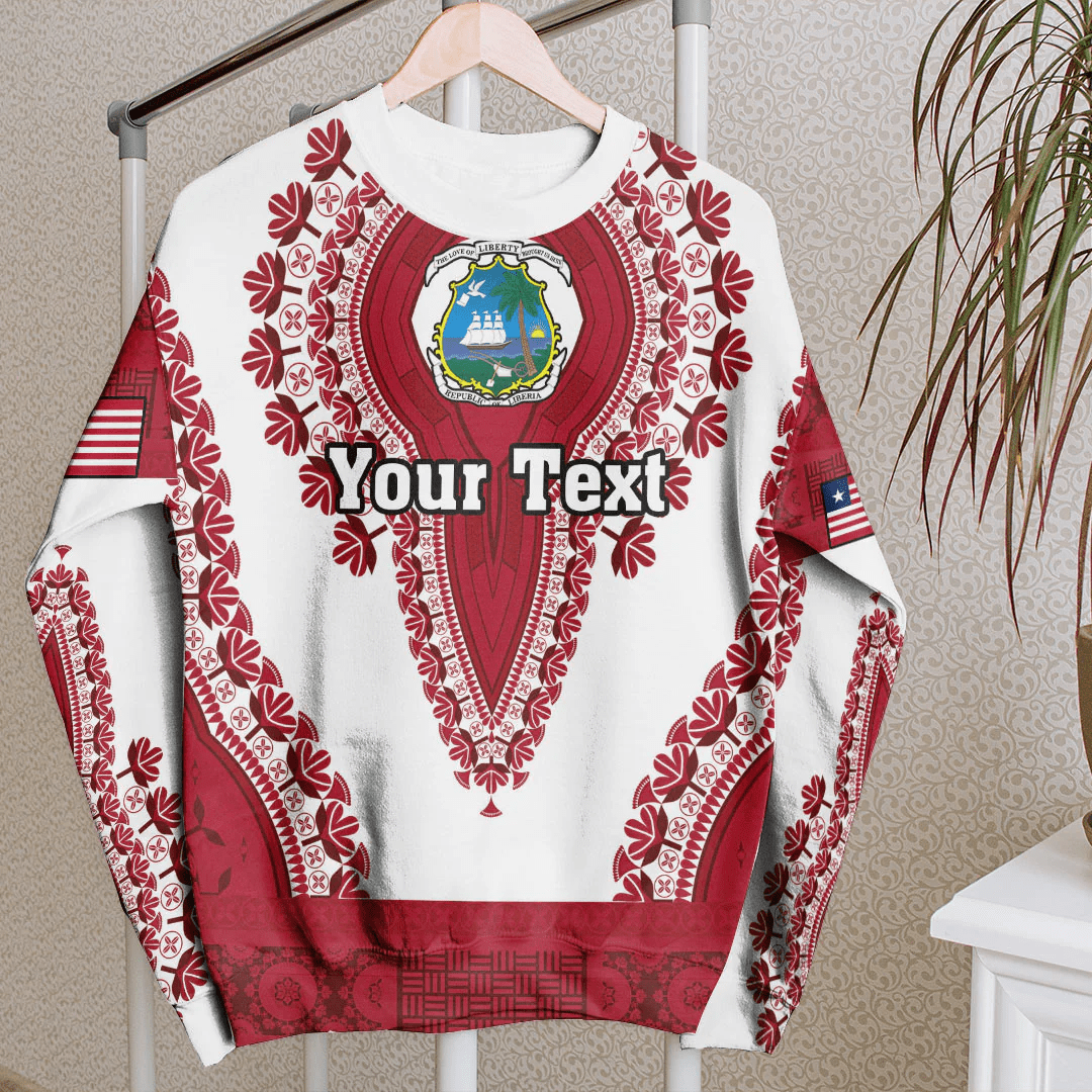 Africa Clothing Liberia White Version Sweatshirt Vintage African Dashiki