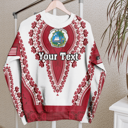 Africa Clothing Liberia White Version Sweatshirt Vintage African Dashiki
