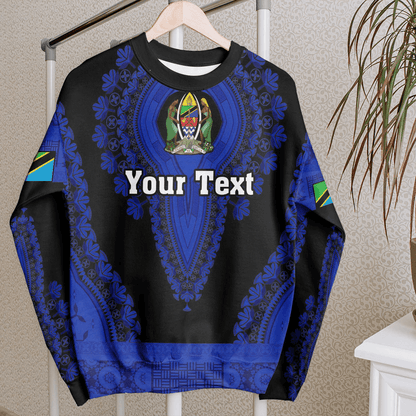 Africa Clothing Tanzania Black Version Sweatshirt Vintage African Dashiki