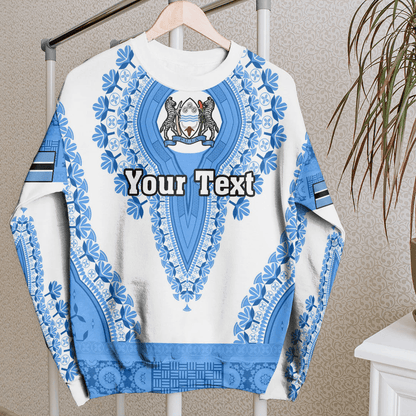 Africa Clothing Botswana White Version Sweatshirt Vintage African Dashiki