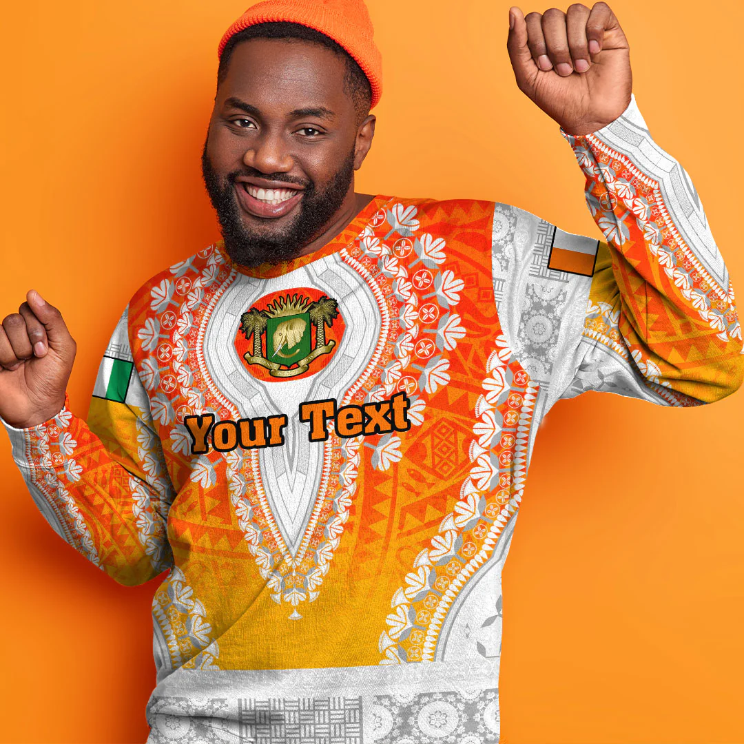 Africa Clothing Ivory Coast Sweatshirt Vintage African Dashiki