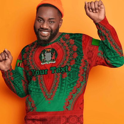 Africa Clothing Zambia Sweatshirt Vintage African Dashiki