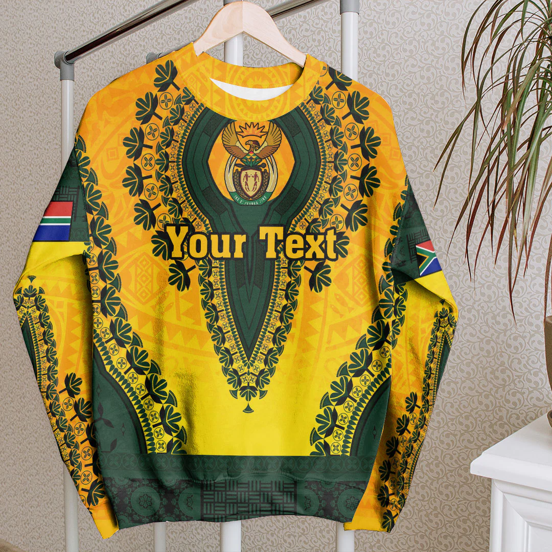 Africa Clothing South Africa Yellow Version Sweatshirt Vintage African Dashiki