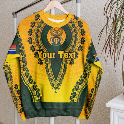 Africa Clothing South Africa Yellow Version Sweatshirt Vintage African Dashiki