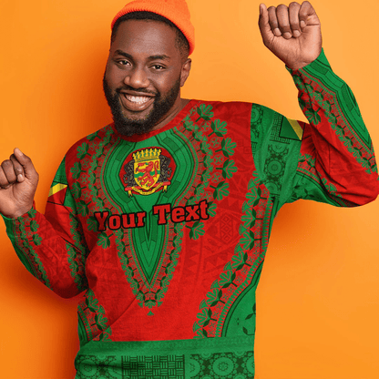 Africa Clothing Republic Of The Congo Red Version Sweatshirt Vintage African Dashiki
