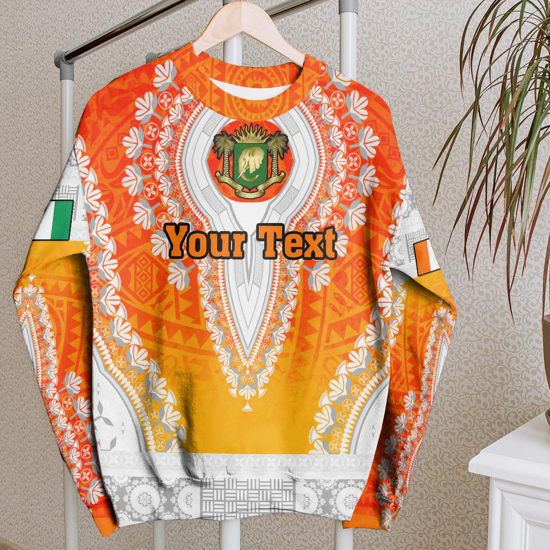 Africa Clothing Ivory Coast Sweatshirt Vintage African Dashiki