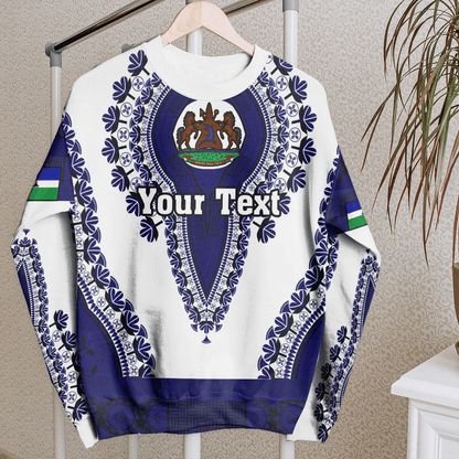 Africa Clothing Lesotho White Version Sweatshirt Vintage African Dashiki