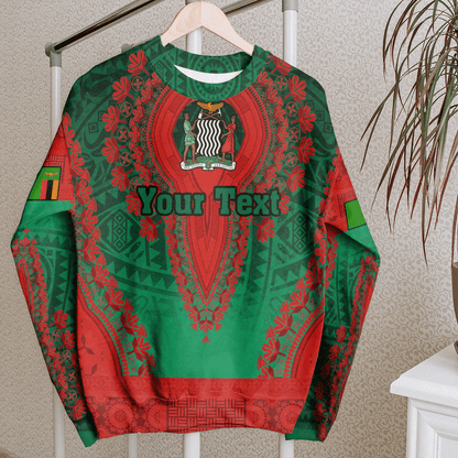 Africa Clothing Zambia Sweatshirt Vintage African Dashiki