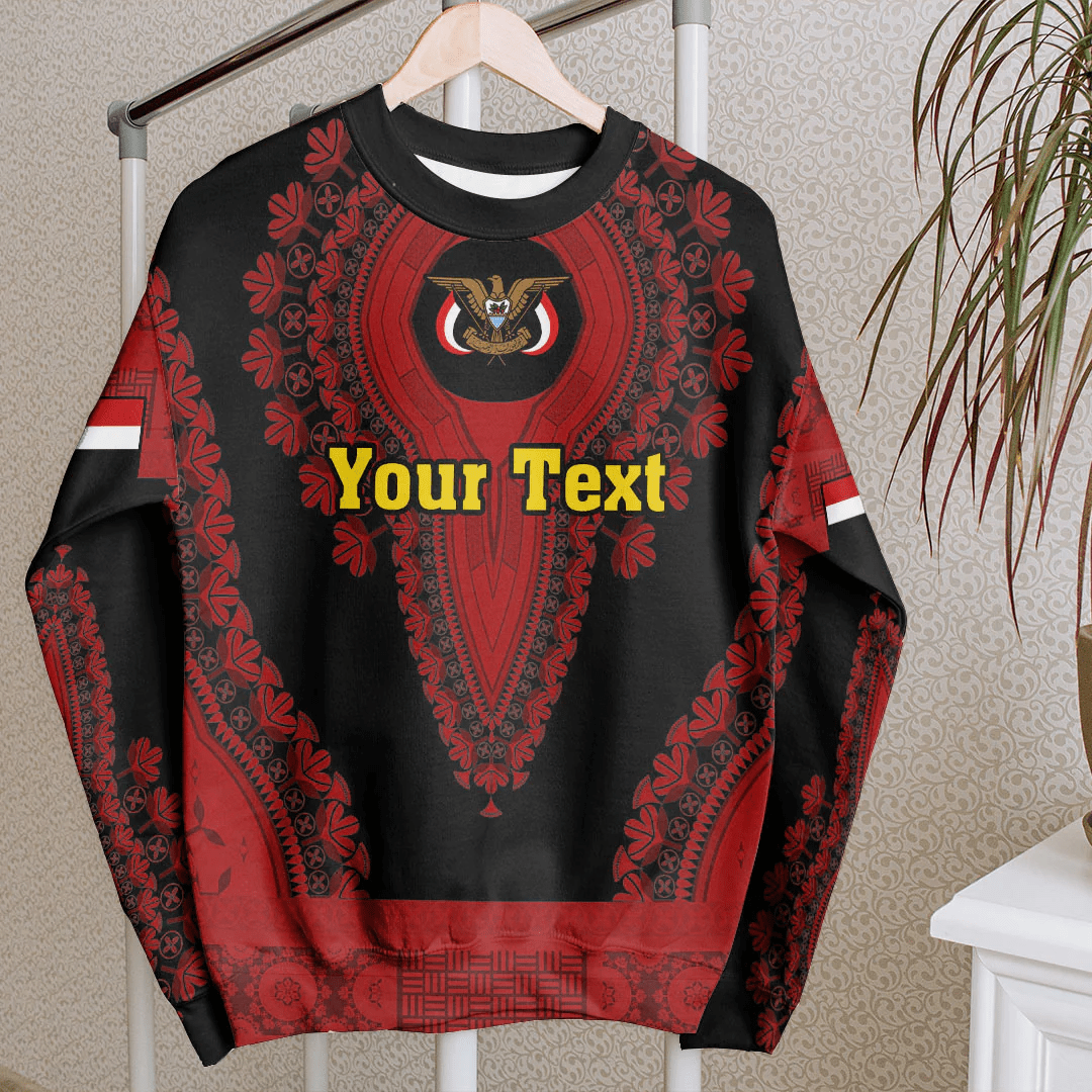 Africa Clothing Yemen Black Version Sweatshirt Vintage African Dashiki