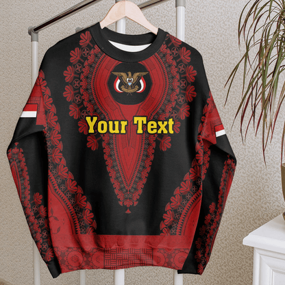 Africa Clothing Yemen Black Version Sweatshirt Vintage African Dashiki