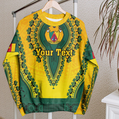 Africa Clothing Cameroon Yellow Version Sweatshirt Vintage African Dashiki