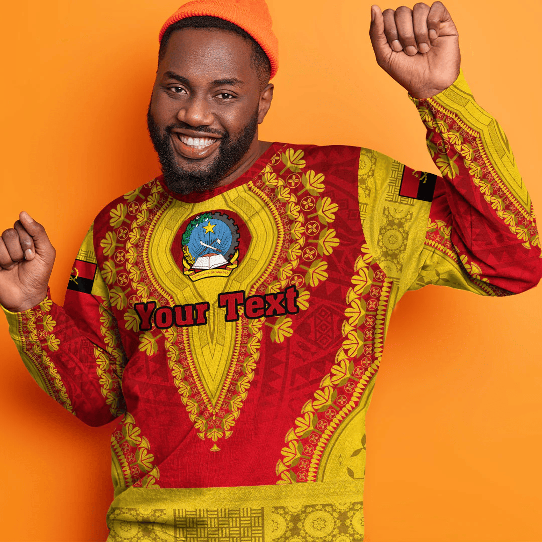 Africa Clothing Angola Sweatshirt Vintage African Dashiki