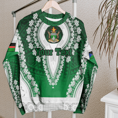 Africa Clothing Sudan Green Version Sweatshirt Vintage African Dashiki