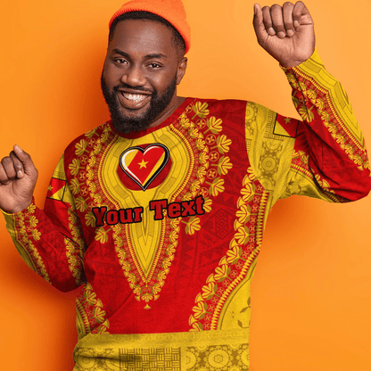Africa Clothing Amhara Red Version Ethiopia National Regional State Sweatshirt Vintage African Dashiki