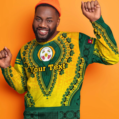Africa Clothing Togo Yellow Version Sweatshirt Vintage African Dashiki