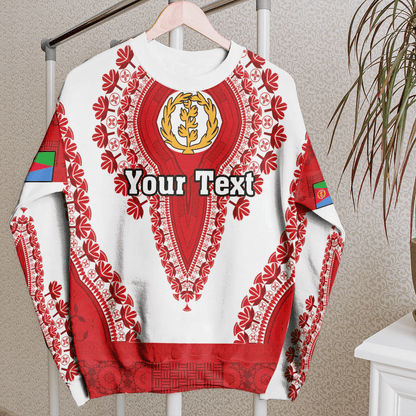 Africa Clothing Eritrea White Version Sweatshirt Vintage African Dashiki