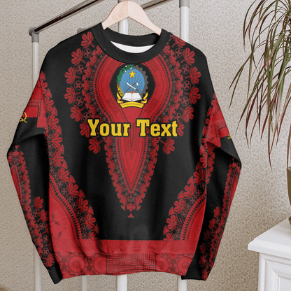 Africa Clothing Angola Black Version Sweatshirt Vintage African Dashiki