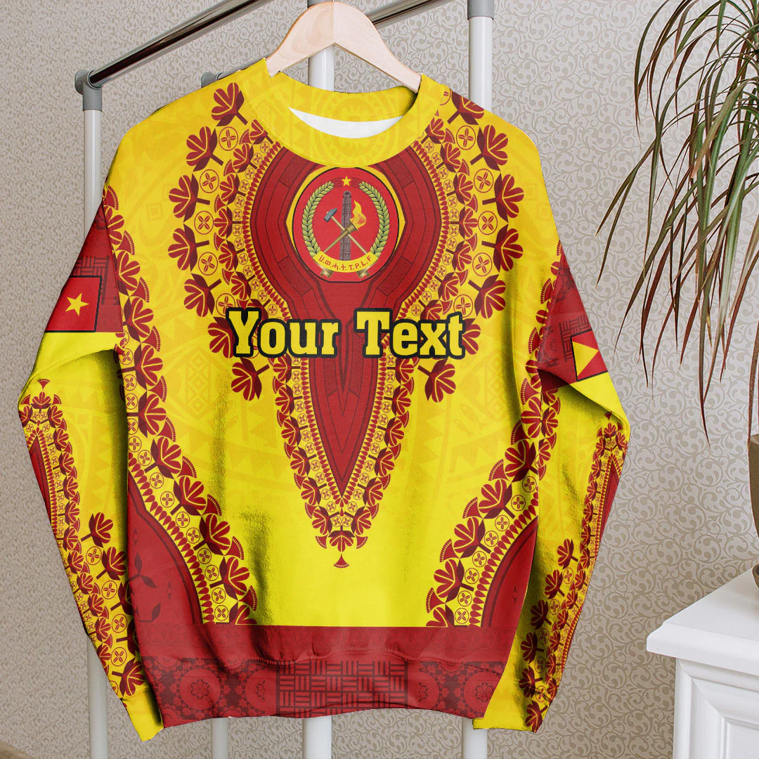 Africa Clothing Tigray Yellow Version Ethiopia National Regional States Sweatshirt Vintage African Dashiki
