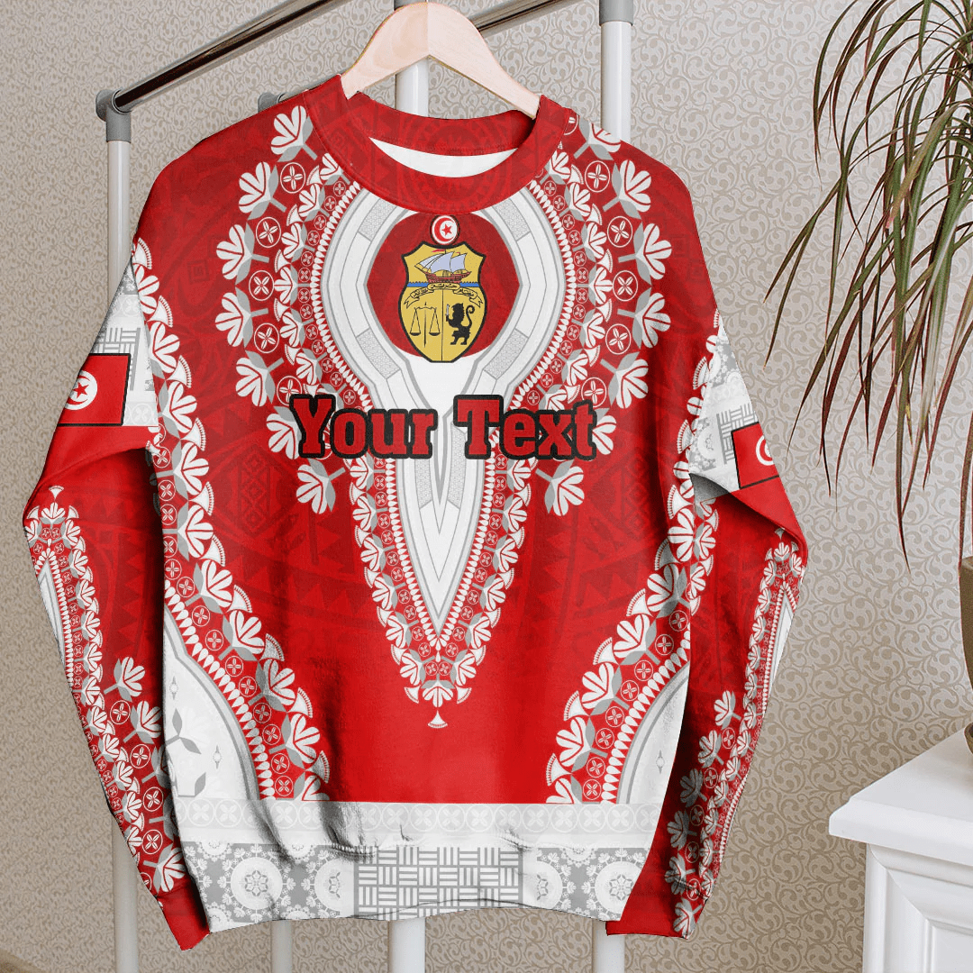 Africa Clothing Tunisia Red Version Sweatshirt Vintage African Dashiki
