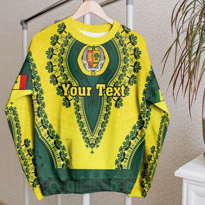 Africa Clothing Senegal Yellow Version Sweatshirt Vintage African Dashiki