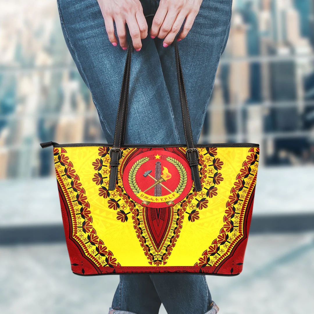 Africa Bag Tigray Yellow Version Ethiopia National Regional States Leather Tote Bag Vintage African Dashiki