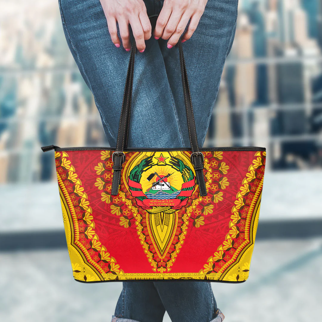 Africa Bag Mozambique Leather Tote Bag Vintage African Dashiki