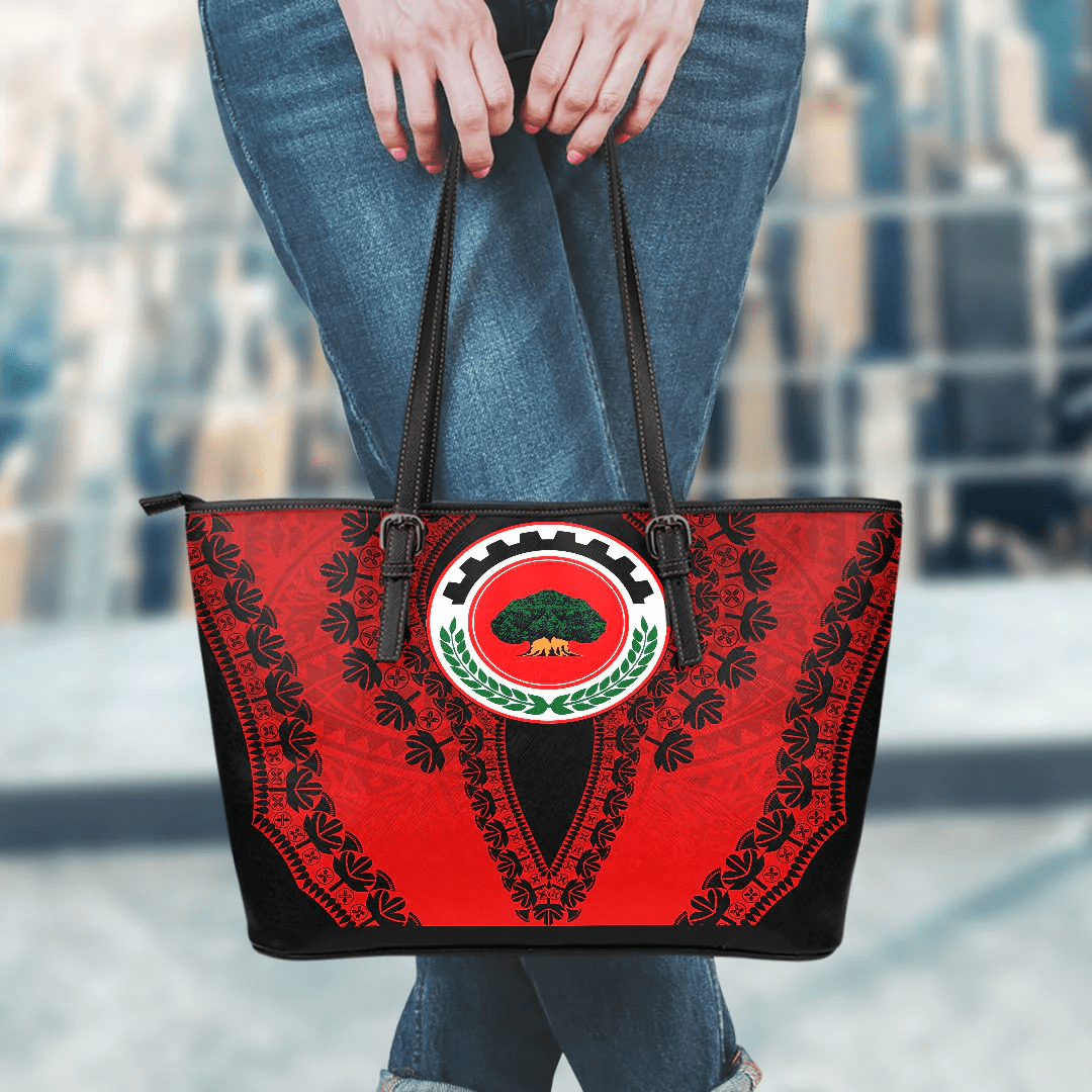 Africa Bag Oromia Leather Tote Bag Vintage African Dashiki