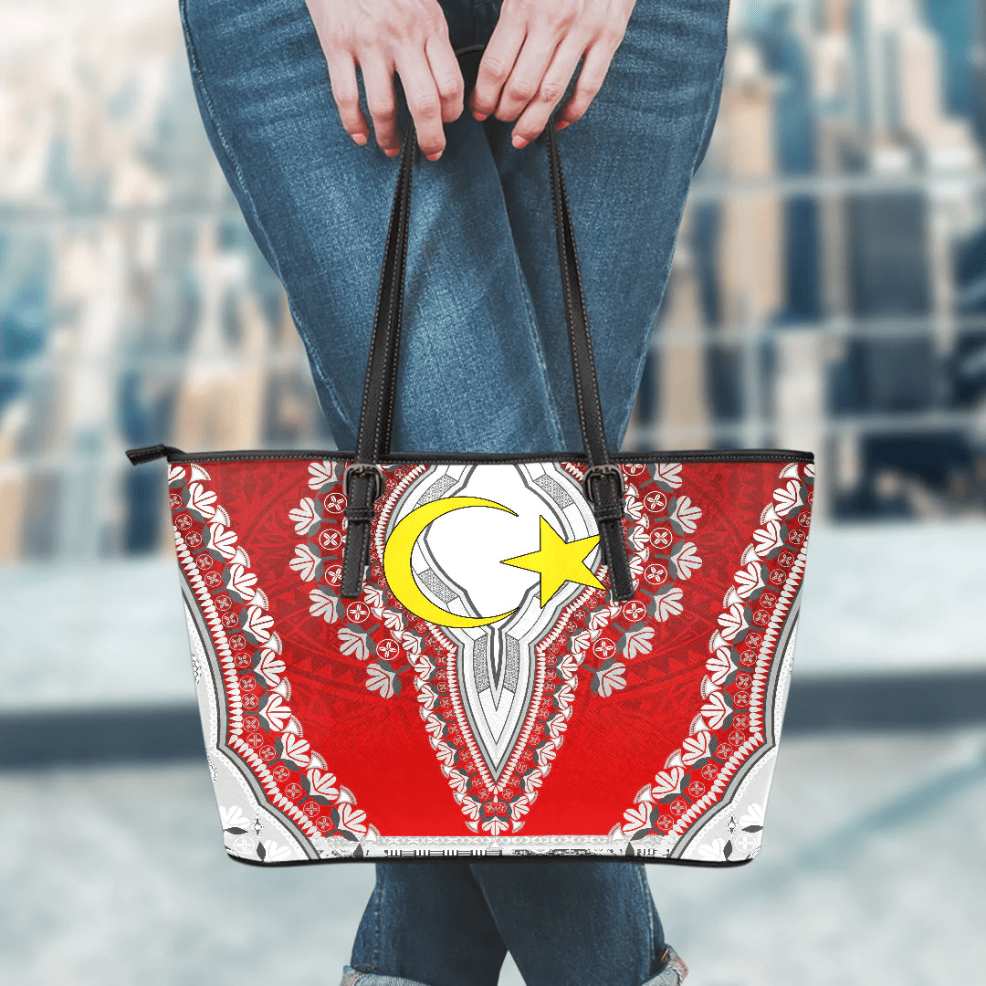Africa Bag Libya Leather Tote Bag Vintage African Dashiki