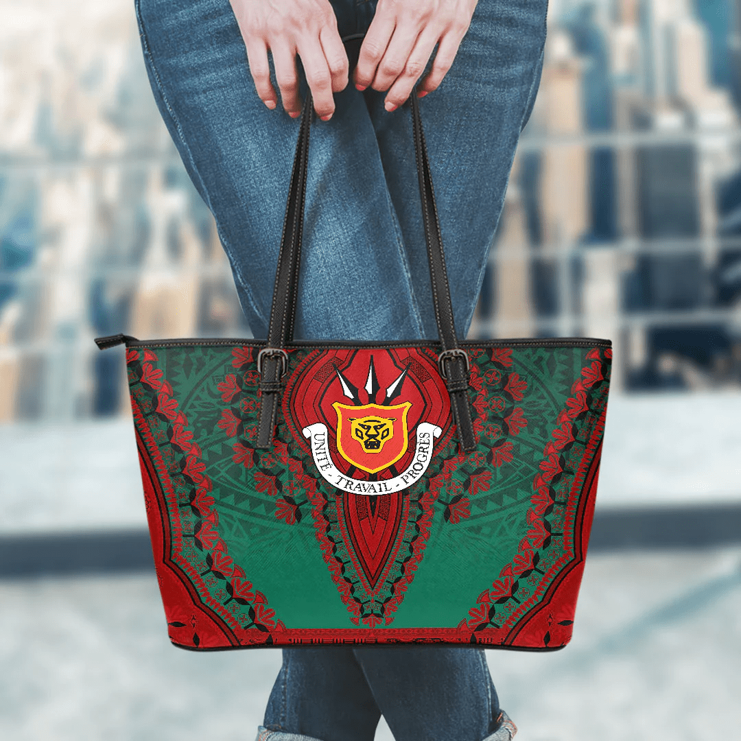 Africa Bag Burundi Leather Tote Bag Vintage African Dashiki