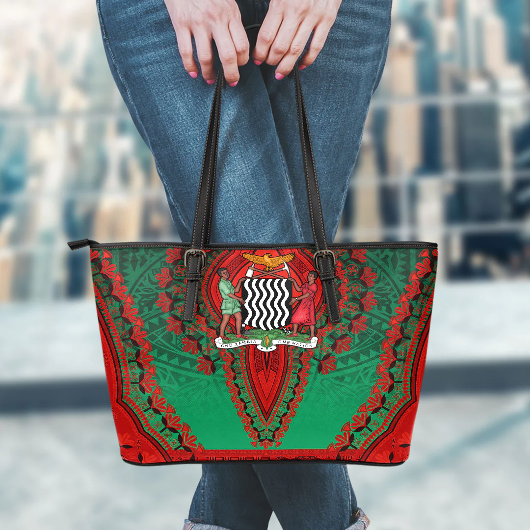Africa Bag Zambia Leather Tote Bag Vintage African Dashiki