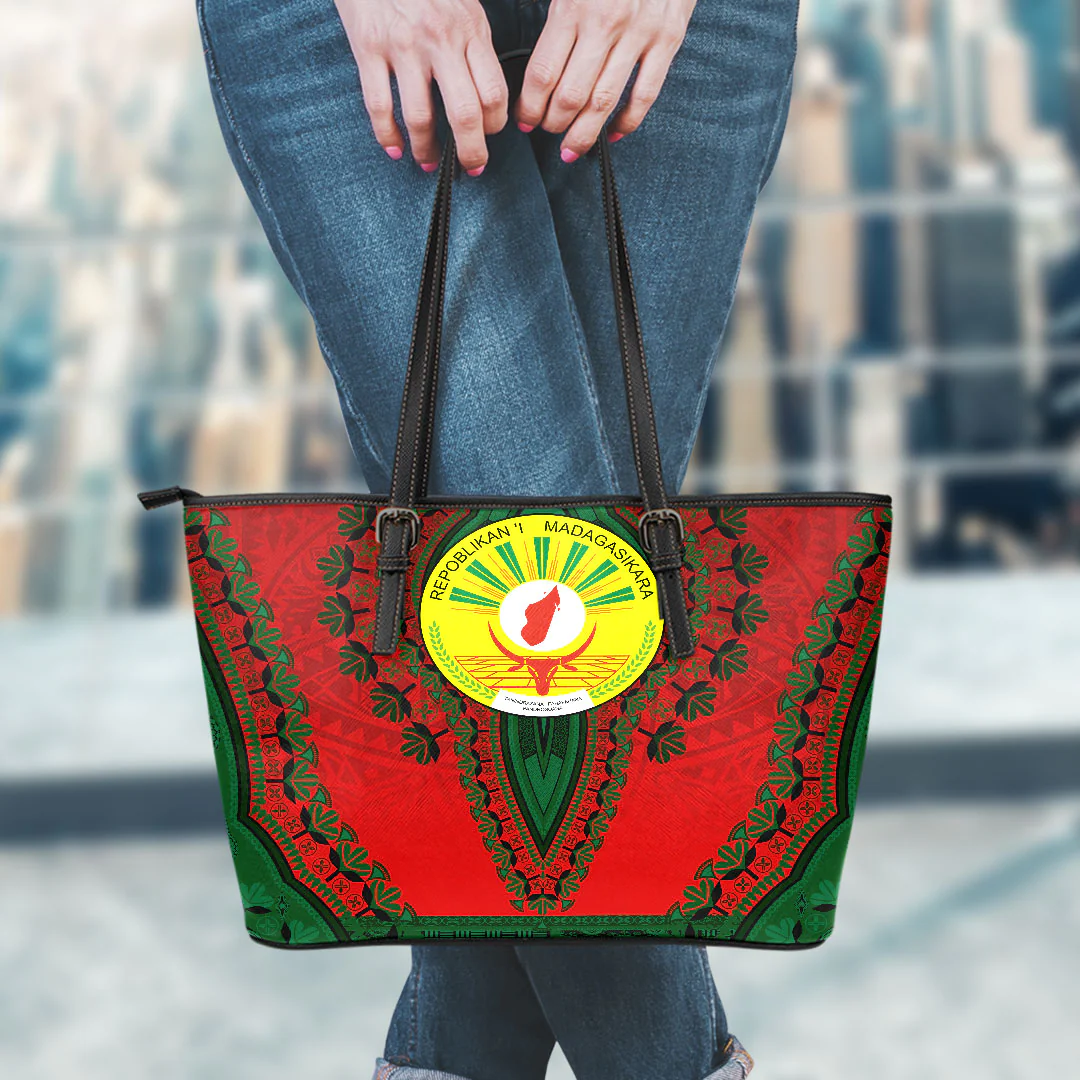 Africa Bag Madagascar Leather Tote Bag Vintage African Dashiki