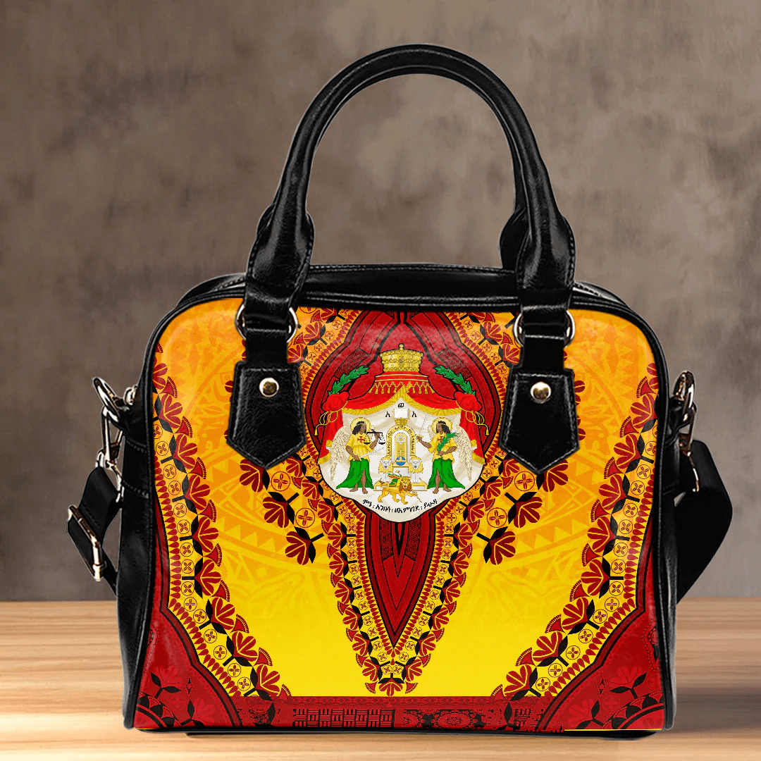 Africa Bag Oromo Yellow Verison Shoulder Handbag Vintage African Dashiki