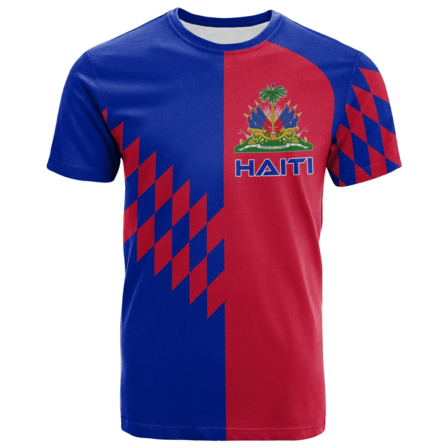 Haiti T Shirt Symmetry Style Haiti Coat of Arms Printed Shirt
