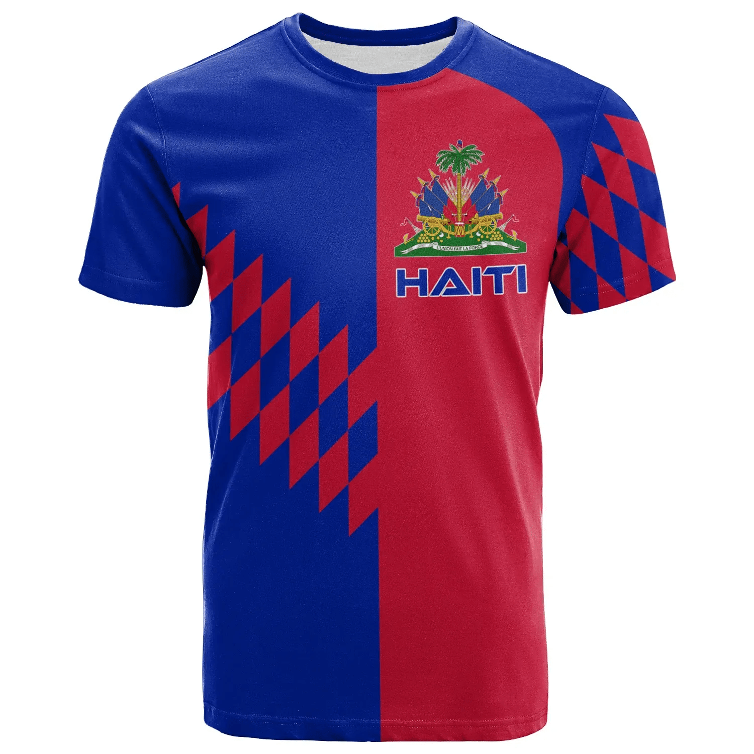 Haiti T Shirt Symmetry Style Haiti Coat of Arms Printed Shirt