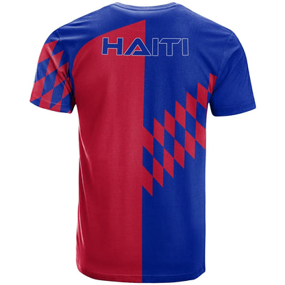 Haiti T Shirt Symmetry Style Haiti Coat of Arms Printed Shirt