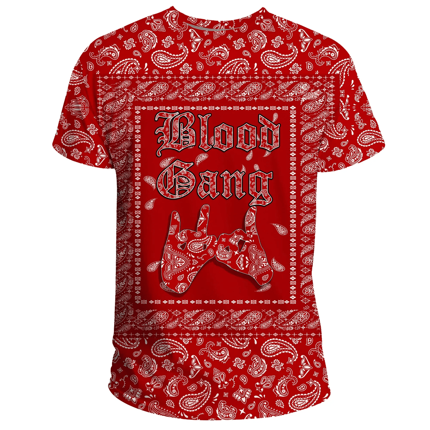 Blood Gang T-Shirt Red Bandana Unisex Printed Shirt
