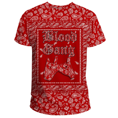 Blood Gang T-Shirt Red Bandana Unisex Printed Shirt