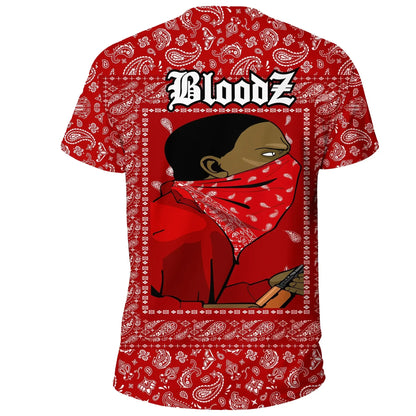 Blood Gang T-Shirt Red Bandana Unisex Printed Shirt