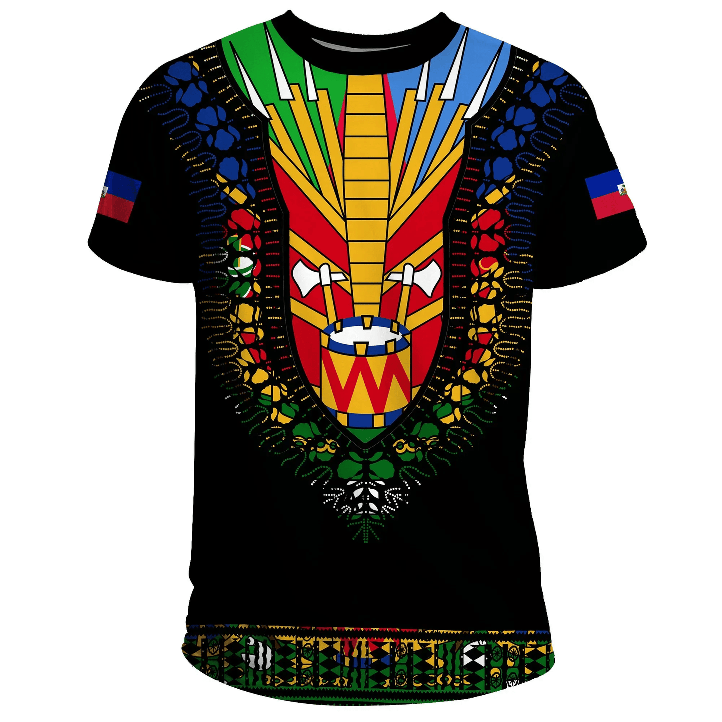 Haiti T Shirt Dashiki Pattern