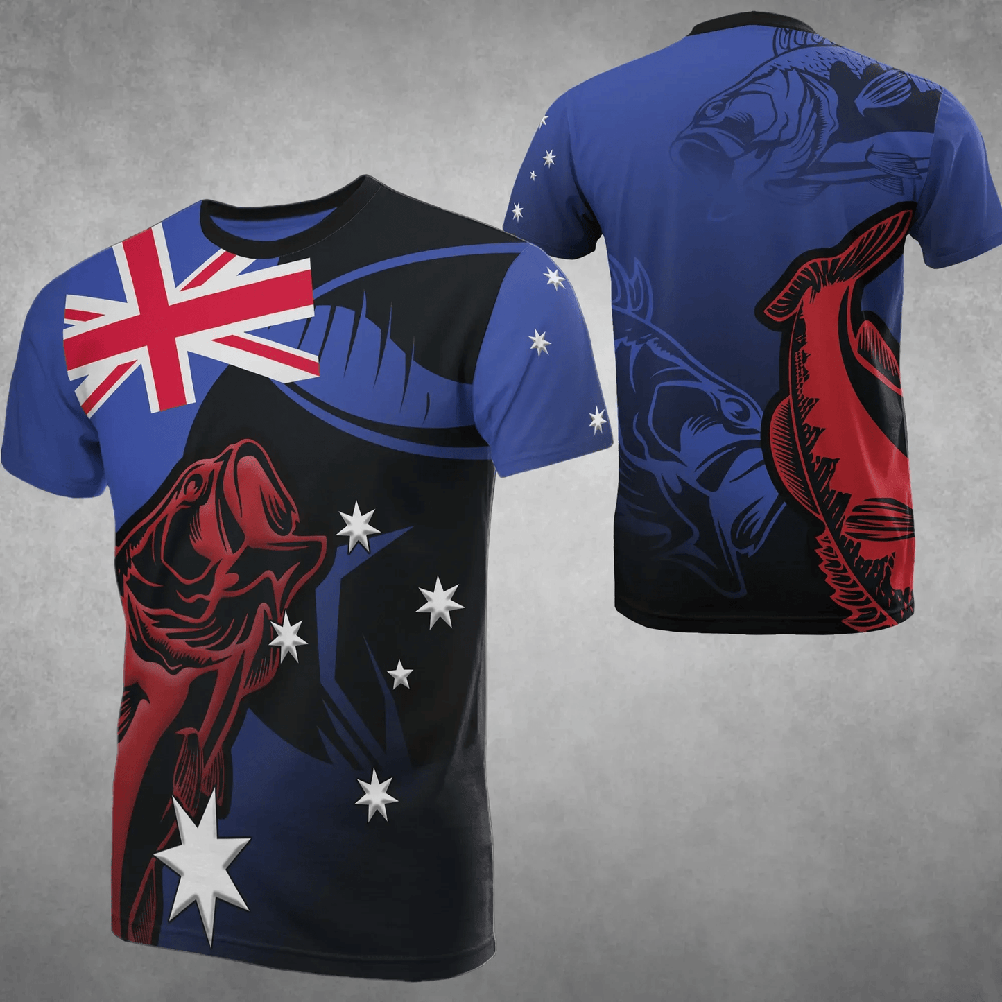 Australia Fish T Shirts Australia Flag Printed Shirt