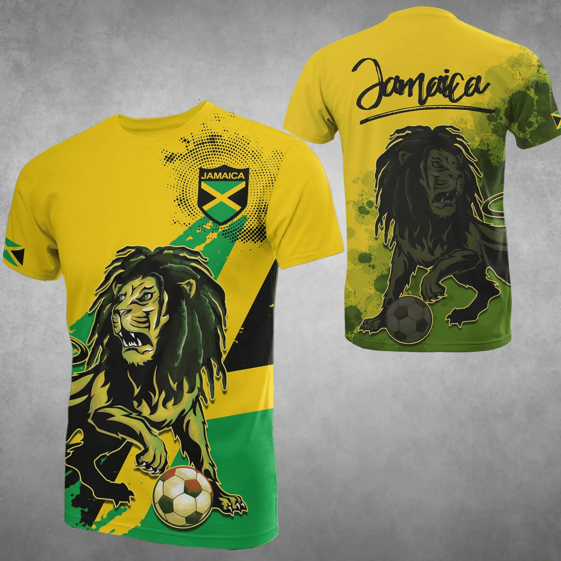 Soccer Jamaica Lion T Shirts Bh