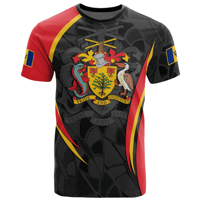 Barbados T Shirt Barbadian Spirit Red