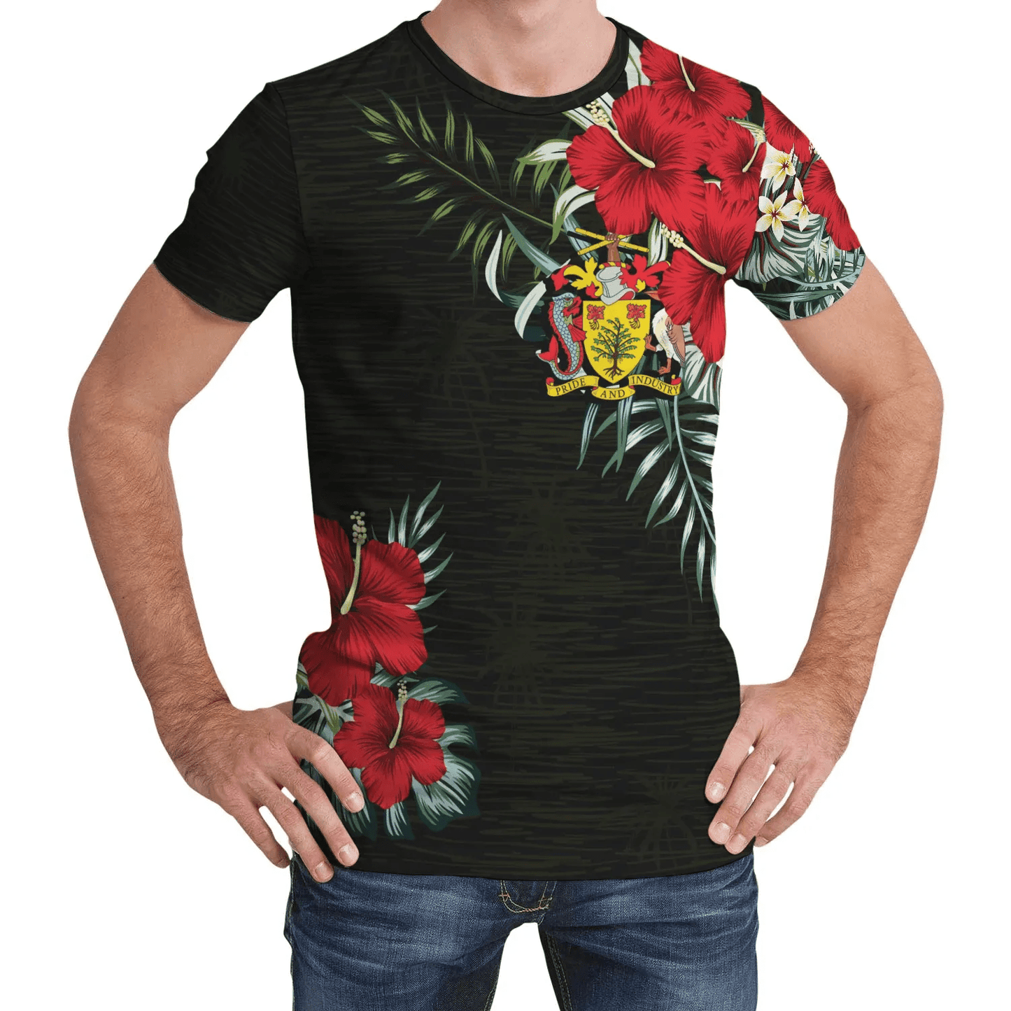 Barbados T Shirt Hibiscus Men/Women