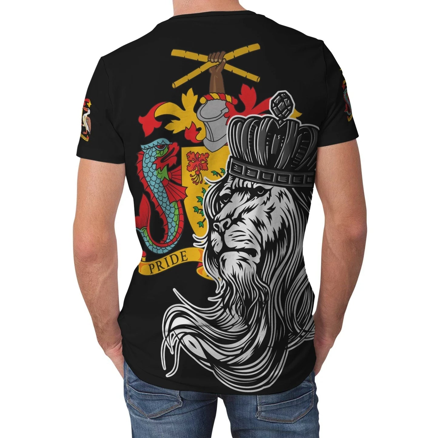 Barbados T Shirt Lion With Crown Women'S/Men'S