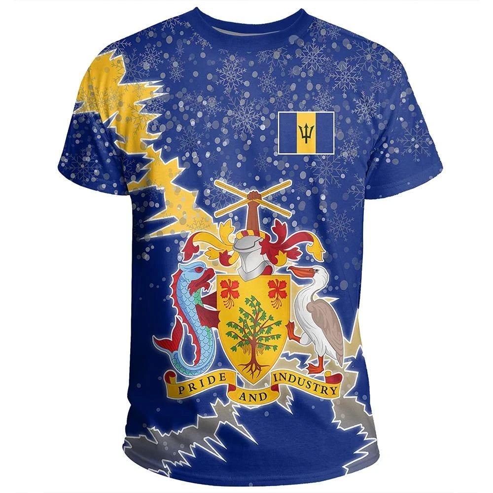 Barbados Christmas Coat Of Arms T Shirt X Style