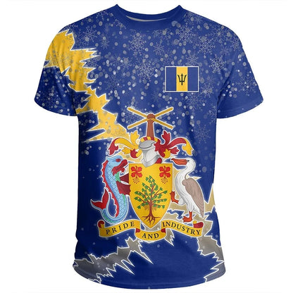 Barbados Christmas Coat Of Arms T Shirt X Style