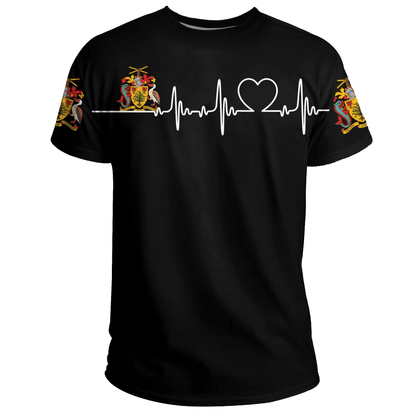 Barbados T Shirt Heartbeat Women'S/Men'S